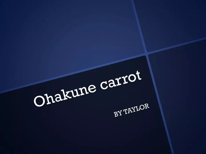 ohakune carrot