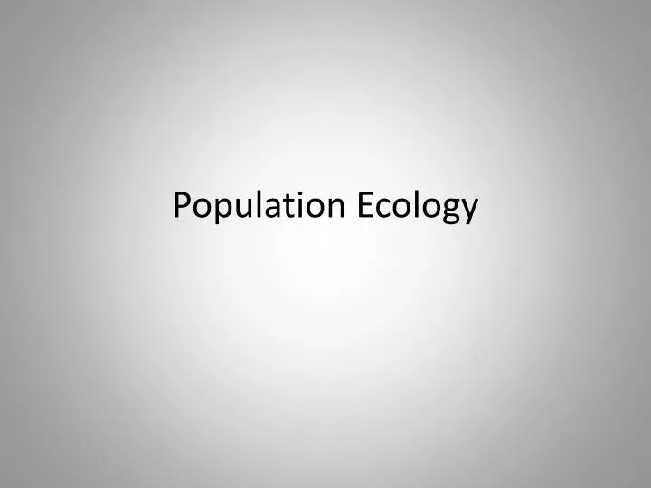 population ecology