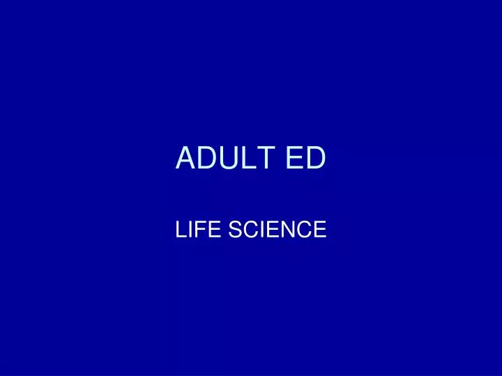 adult ed