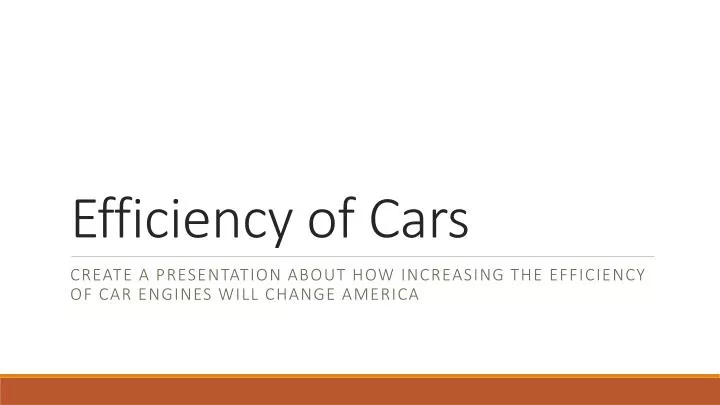 efficiency of cars