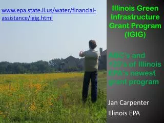 Illinois Green Infrastructure Grant Program (IGIG)
