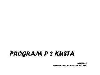 program p 2 kusta