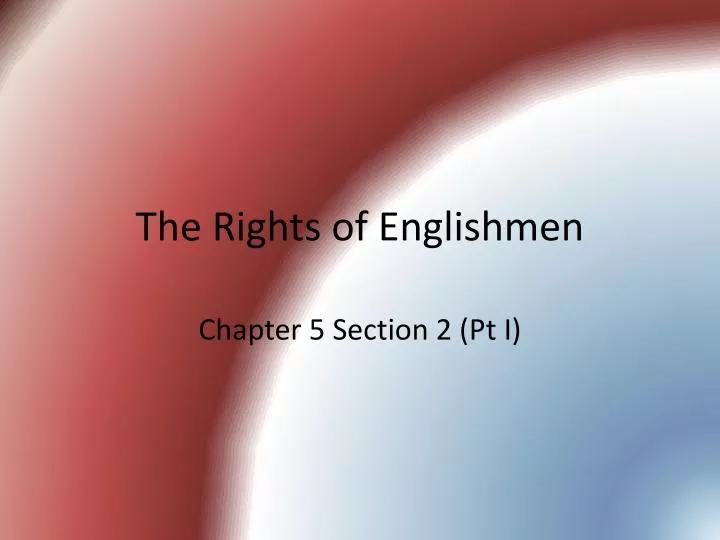 the rights of englishmen