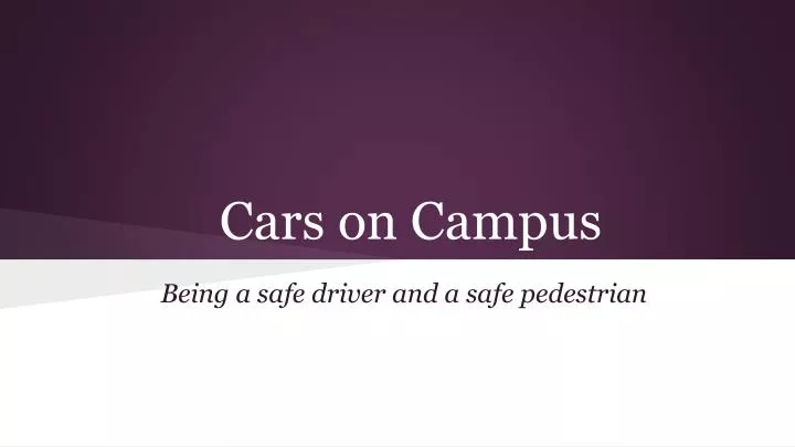 cars on campus