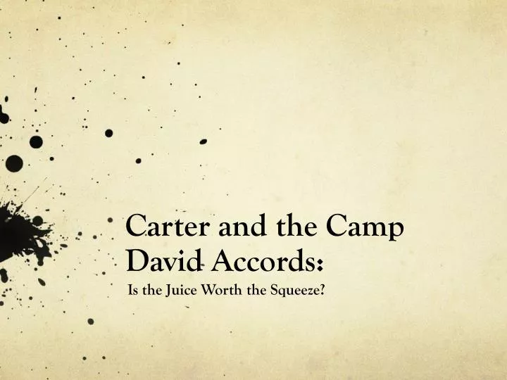 carter and the camp david accords