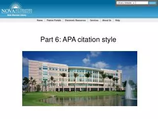 Part 6: APA citation style