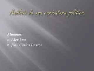 an lisis de una caricatura pol tica