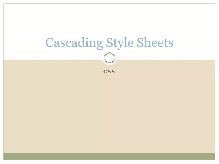 cascading style sheets