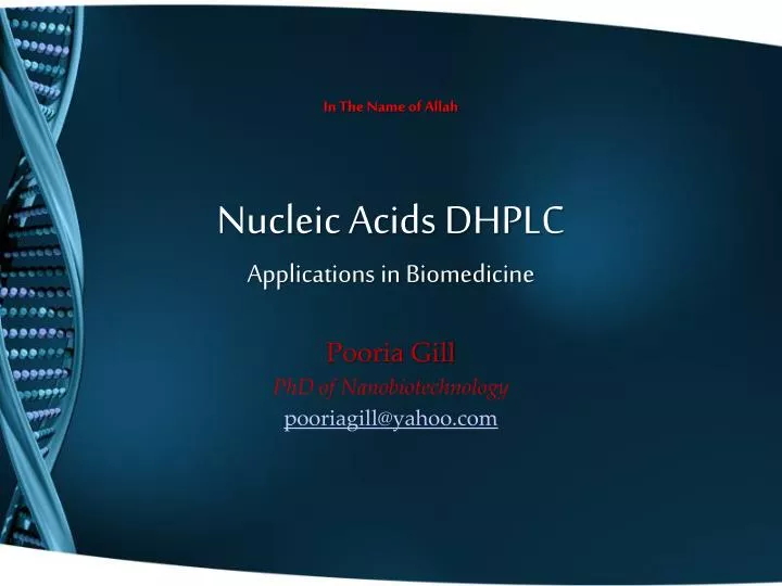 nucleic acids dhplc applications in biomedicine