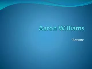 Aaron Williams