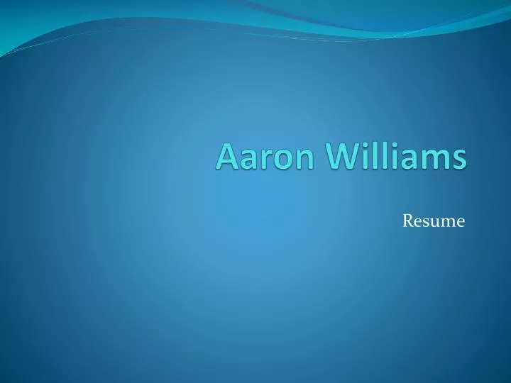 aaron williams