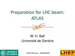 Preparation for LHC beam: ATLAS