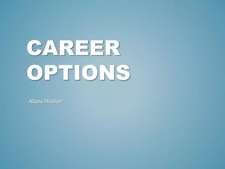career options