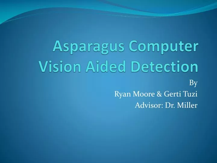 asparagus computer vision aided detection