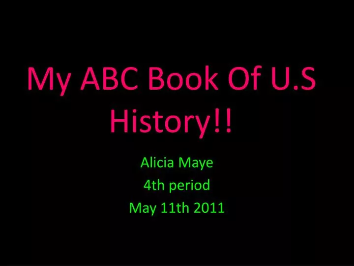 my abc book of u s history