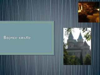 Bojnce castle