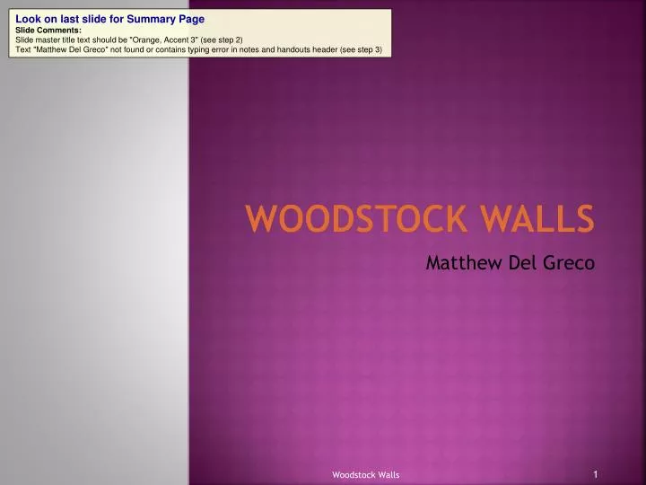 woodstock walls