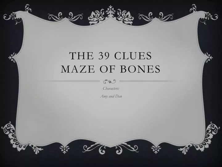 the 39 clues maze of bones