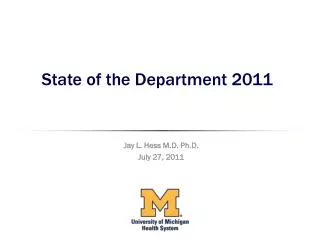 State of the Department 2011