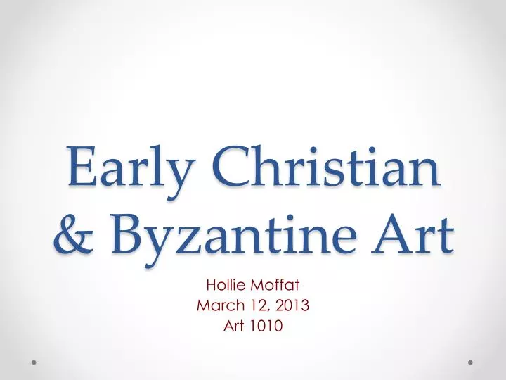 early christian byzantine art