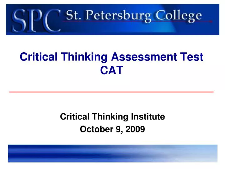 cat critical thinking assessment test