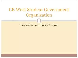 CB West Student Government Organization
