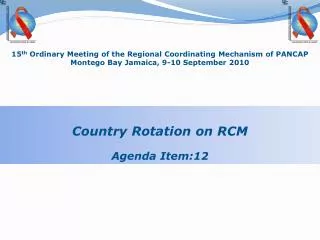 15 th Ordinary Meeting of the Regional Coordinating Mechanism of PANCAP