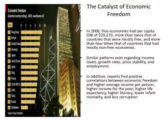 the catalyst of economic freedom