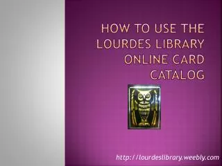 How to use the lourdes library online card catalog