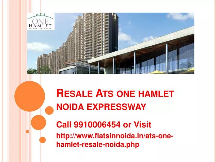 resale ats one hamlet noida expressway