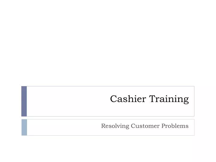 cashier training
