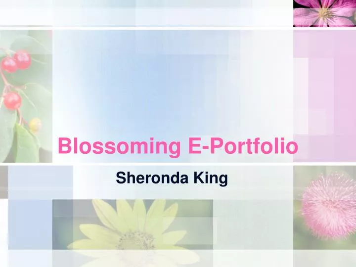 blossoming e portfolio