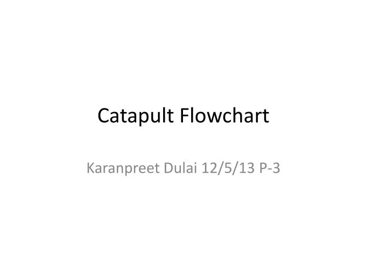 catapult flowchart