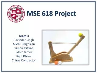 MSE 618 Project