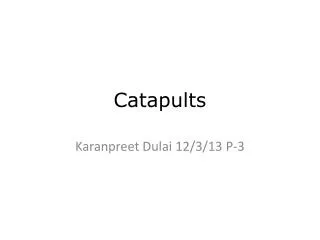 catapults
