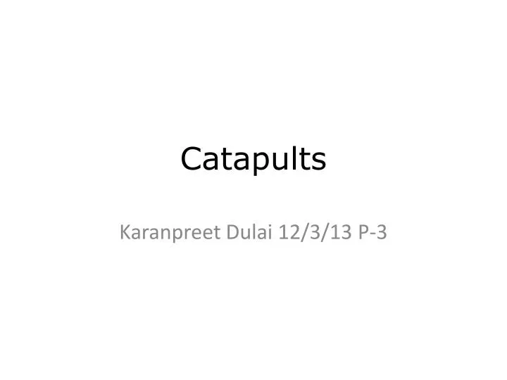 catapults