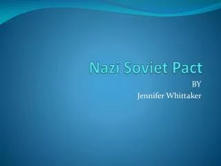 Nazi Soviet Pact