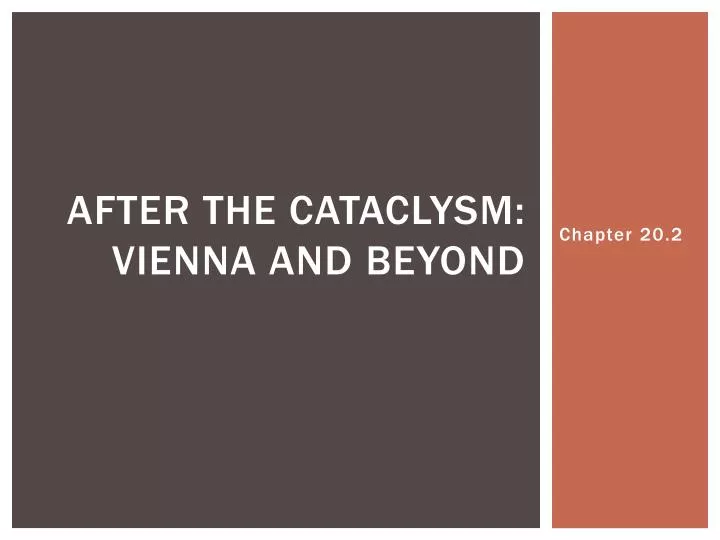after the cataclysm vienna and beyond