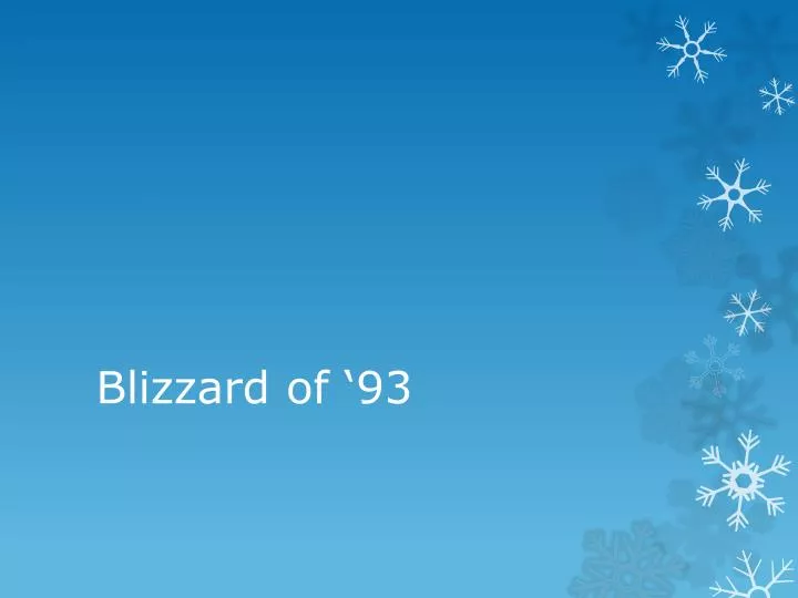 blizzard of 93