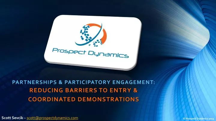 partnerships participatory engagement reducing barriers to entry coordinated demonstrations