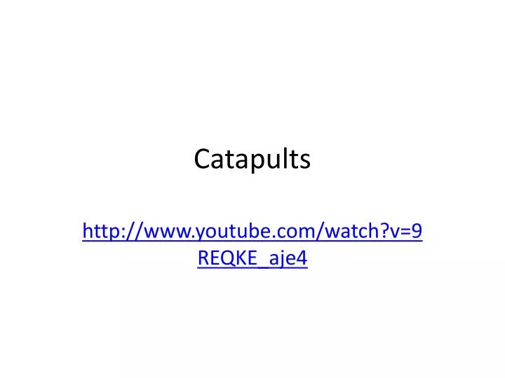 catapults