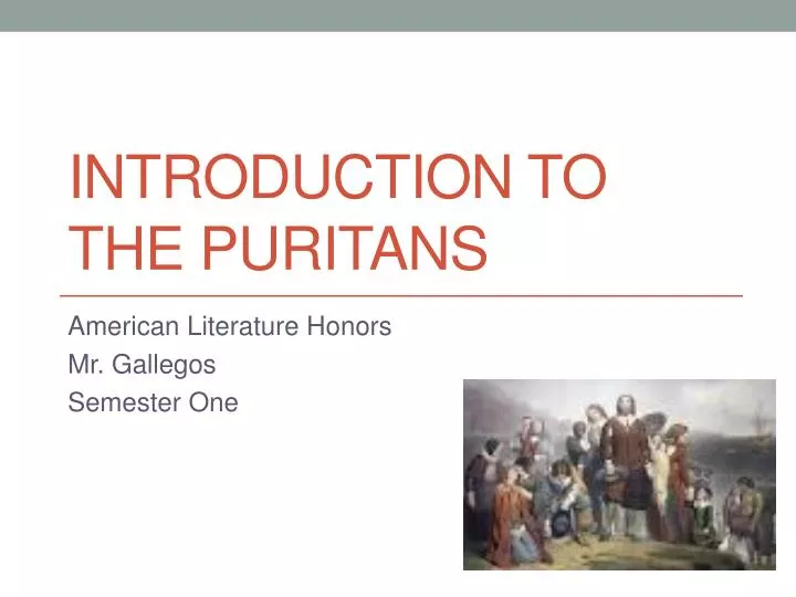 introduction to the puritans