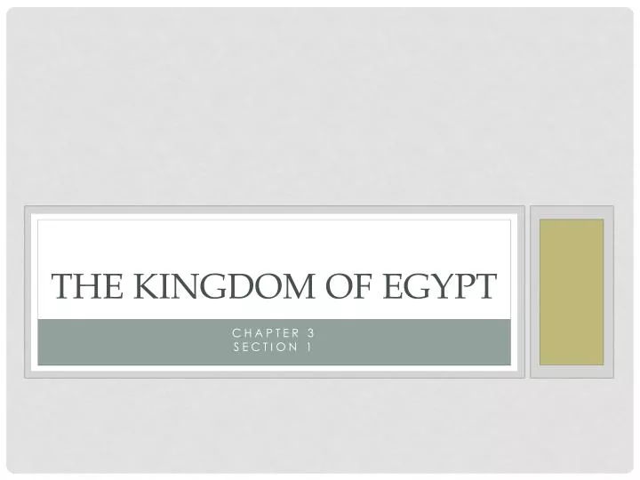 the kingdom of egypt