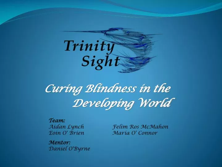 curing blindness in the developing world