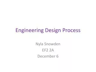 engineering design process