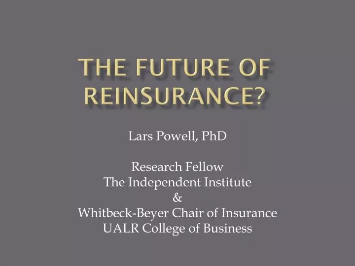the future of reinsurance