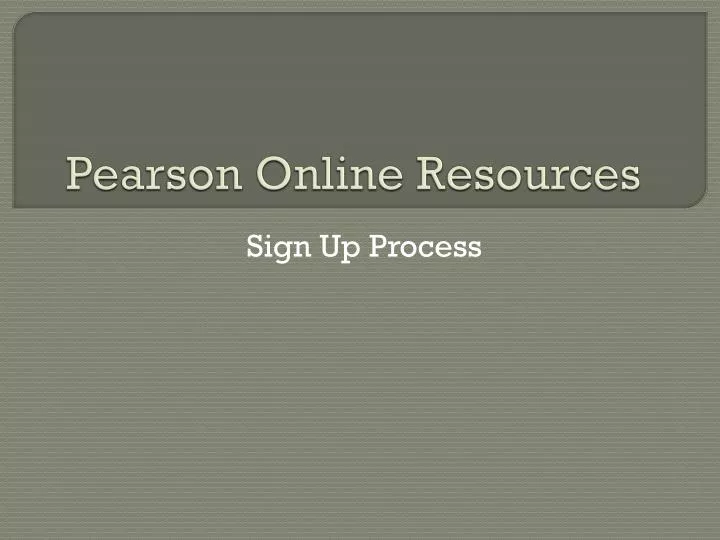 pearson online resources