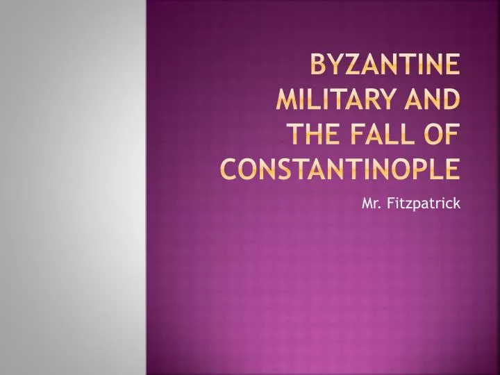 byzantine military and the fall of constantinople