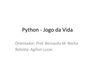 python jogo da vida
