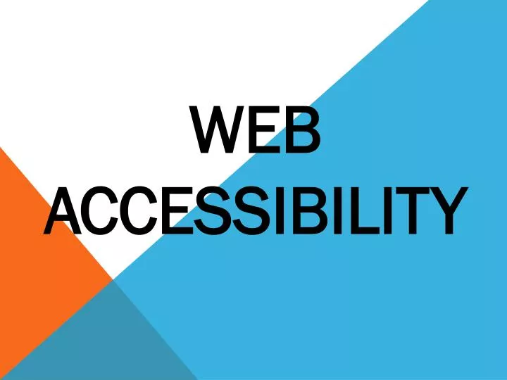 w eb accessibility